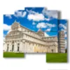 modern horizontal paintings with pisa - version: 5 pannelli 89x77cm