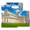 modern horizontal paintings with pisa - version: 5 pannelli 102x93cm