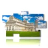 modern horizontal paintings with pisa - version: 9 pannelli 182x107cm