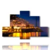 painting with image of italian cities amalfi - version: 6 pannelli 135x85cm