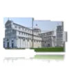 picture with images of italian cities pisa - version: 10 pannelli 183x100cm