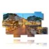tableau avec photos panoramiques des villes italiennes amalfi - version: 10 pannelli 190x110cm