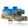bild mit italienischen kuestenstaedten positano - version: 8 pannelli 171x100cm