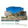quadro con citta italiane sul mare positano - version: 9 pannelli 173x103cm