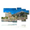 bild mit italienischen kuestenstaedten positano - version: 9 pannelli 184x100cm