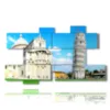 painting with italian cities to see pisa - version: 9 pannelli 187x110cm