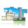 painting with italian cities to see pisa - version: 10 pannelli 189x106cm