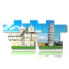 painting with italian cities to see pisa - version: 12 pannelli 232x106cm