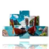 painting with photos of cuba cayo largo - version: 6 pannelli 135x85cm