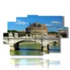 roma nei quadri guardando castel sant angelo - version: 9 pannelli 171x108cm