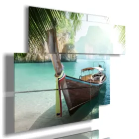 Tableaux avec des photos des plages de Cuba