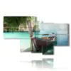 painting with photos of cuba beaches - version: 7 pannelli 171x102cm