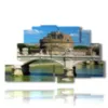 roma en los cuadros mirando al castel sant angelo - version: 9 pannelli 173x103cm