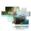 painting with photos of cuba beaches - version: 8 pannelli 178x111cm