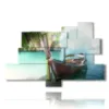 painting with photos of cuba beaches - version: 9 pannelli 183x121cm