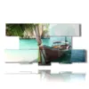 painting with photos of cuba beaches - version: 8 pannelli 186x97cm