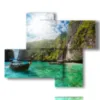 tableau avec photos plage de cuba - version: 4 pannelli 94x77cm