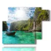 tableau avec photos plage de cuba - version: 6 pannelli 122x96cm