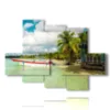 painting with beautiful photos of cuba - version: 6 pannelli 135x96cm