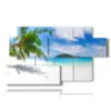 painting with photos of the sea of cuba - version: 7 pannelli 157x90cm