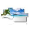 painting with photos of the sea of cuba - version: 8 pannelli 184x97cm