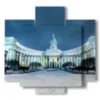 tableau avec photos de la ville de saint petersbourg - version: 5 pannelli 89x85cm