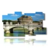 roma en los cuadros mirando al castel sant angelo - version: 11 pannelli 184x104cm