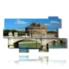 rome en tableaux regardant castel sant angelo - version: 10 pannelli 190x110cm