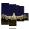 painting with photos saint petersburg monuments - version: 5 pannelli 104x90cm