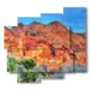 picture with photos of morocco - version: 5 pannelli 106x98cm