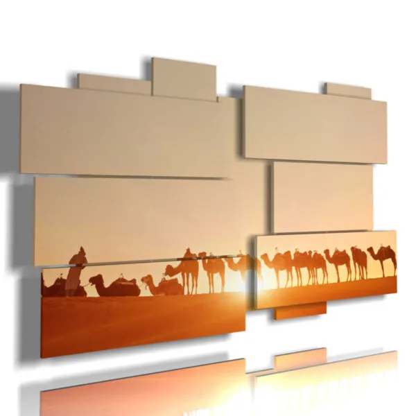 Cuadro con foto de Marruecos y desierto.