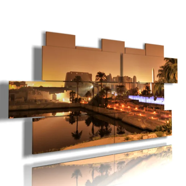 Modern Egyptian paintings at sunset