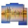 caja con foto ciudad de dubai - version: 5 pannelli 89x77cm