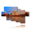 tableaux inde taj mahal vu de la mer dans un coucher de soleil - version: 7 pannelli 173x106cm