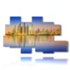 tableau avec photo ville de dubai - version: 8 pannelli 171x100cm