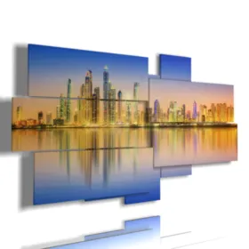 Cuadro con foto de la ciudad de Dubái.