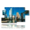 tableau avec photos des gratte ciel de dubai - version: 7 pannelli 157x90cm