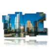 painting with photos of dubai skyscrapers - version: 11 pannelli 184x104cm