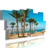 Painting with a photo of Egypt and the sea