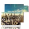 tableau avec photo panoramique de dubai - version: 6 pannelli 122x96cm