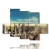 bild mit panoramafoto von dubai - version: 6 pannelli 135x96cm