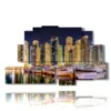 painting with photos of dubai at night - version: 9 pannelli 173x103cm