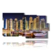 painting with photos of dubai at night - version: 10 pannelli 183x100cm