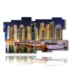 tableau avec photos de dubai la nuit - version: 11 pannelli 184x104cm