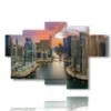 painting with the most beautiful photos of dubai - version: 6 pannelli 136x91cm