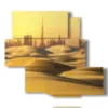 painting with pictures of dubai beaches - version: 5 pannelli 104x92cm