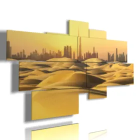 Paintings with photos of Dubai beaches