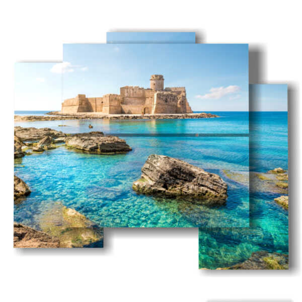 quadro con foto città Italia Calabria - Le Castella
