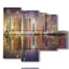 quadro con immagini dubai di notte a capodanno - version: 5 pannelli 104x90cm