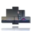 cuadro con foto dubai night - version: 6 pannelli 135x85cm